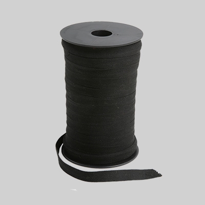 Märkband svart bomull 10 mm
