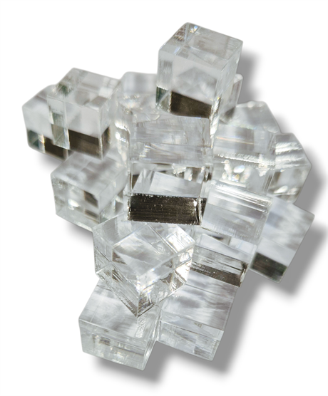 Id-kub 15mm, klar akryl